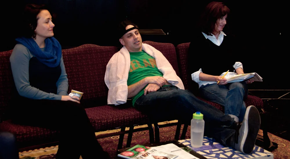 Lucy Pearce (Associate Director), David Mayer (Trip), Deana Duncan (Brooke), Photo by Steve Ford