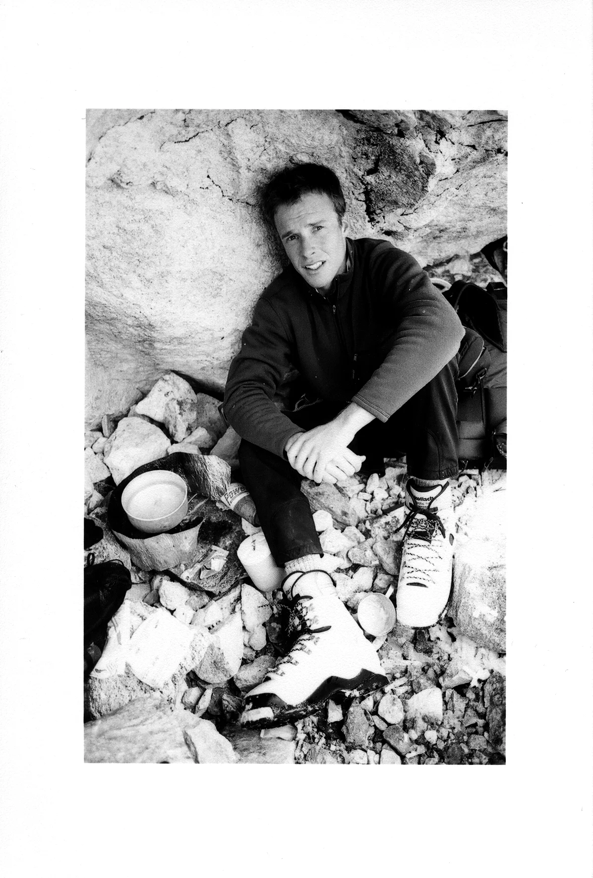On the lower buttress.