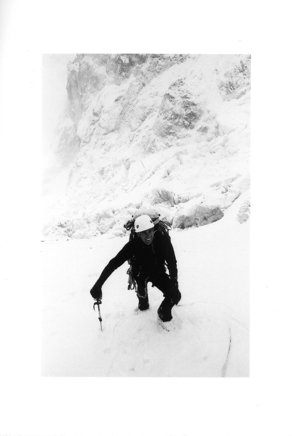 Moving up the lower buttress.