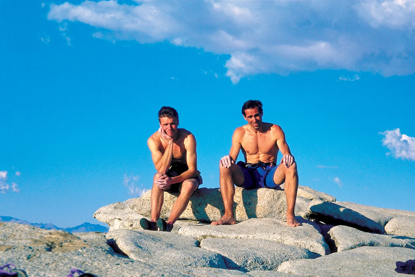 On top of Half Dome after making a free ascent of northwest face Regular Route, 1994.