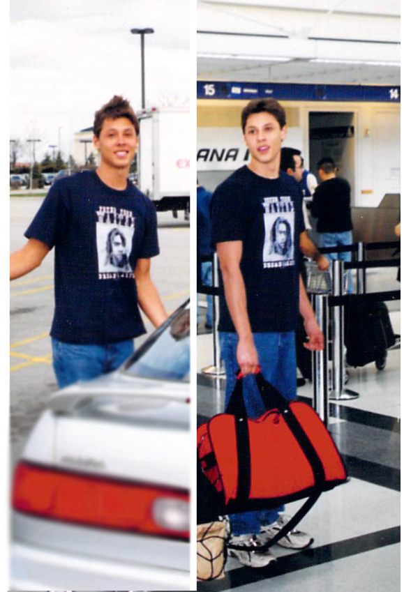 Left to Right: 16 yrs old drivers license, 17 yrs old 1st international flight