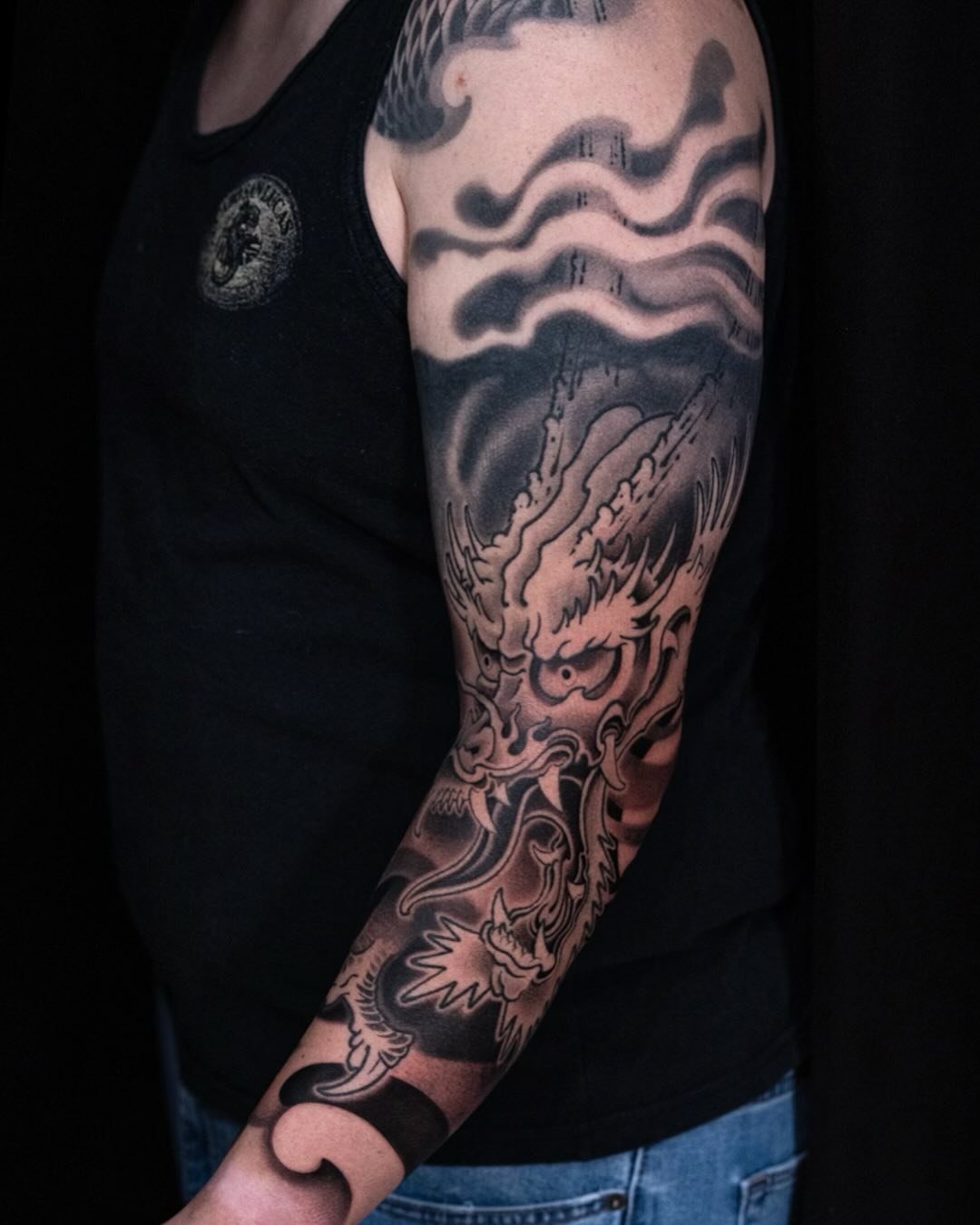 Almost finished with this sleeve&hellip; This is outside of my normal wheelhouse for sure. Years ago one of my best friends past away, it was heartbreaking for everyone who knew him. Andy was the kindest person. His cousin Chris is also a dear friend