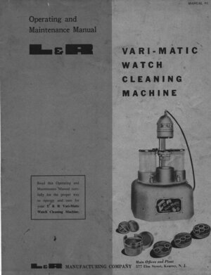 L&amp;R Vari-Matic Instructions