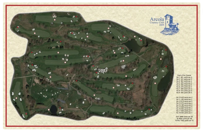 Arcola Country Club Heuer Chronograph Golf Course in Paramus, NJ