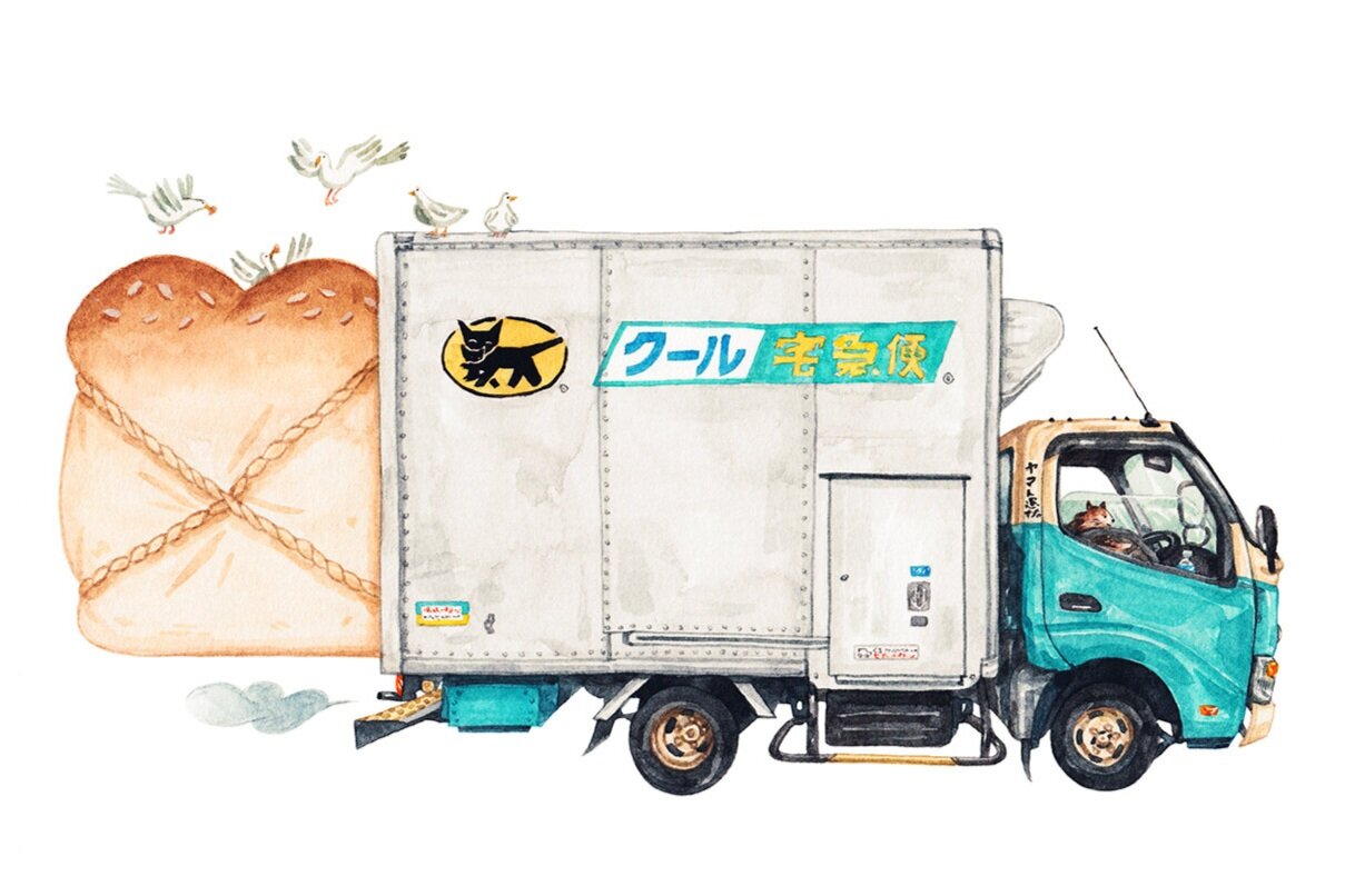 Kuroneko Yamato Truck in Tokyo, Japan.