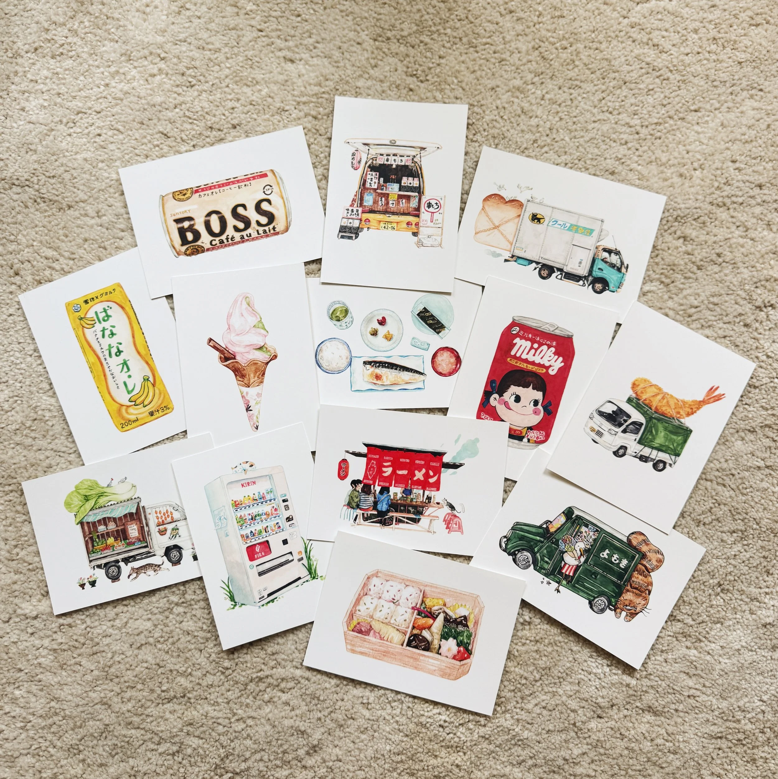 Justine Wong Illustration Japan Travel Postcards.JPG
