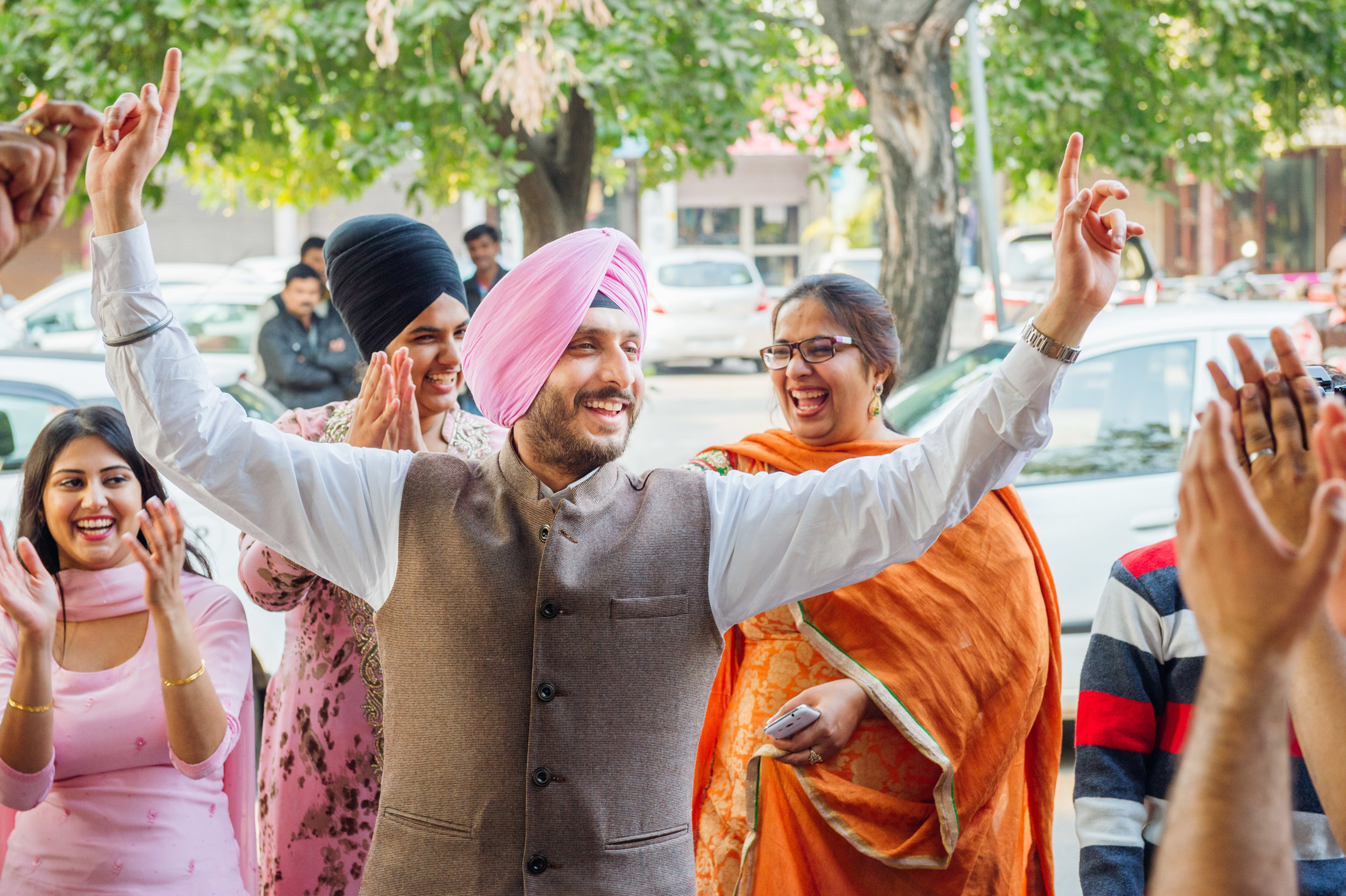  Groom immersing himself in the celebratory dance. 