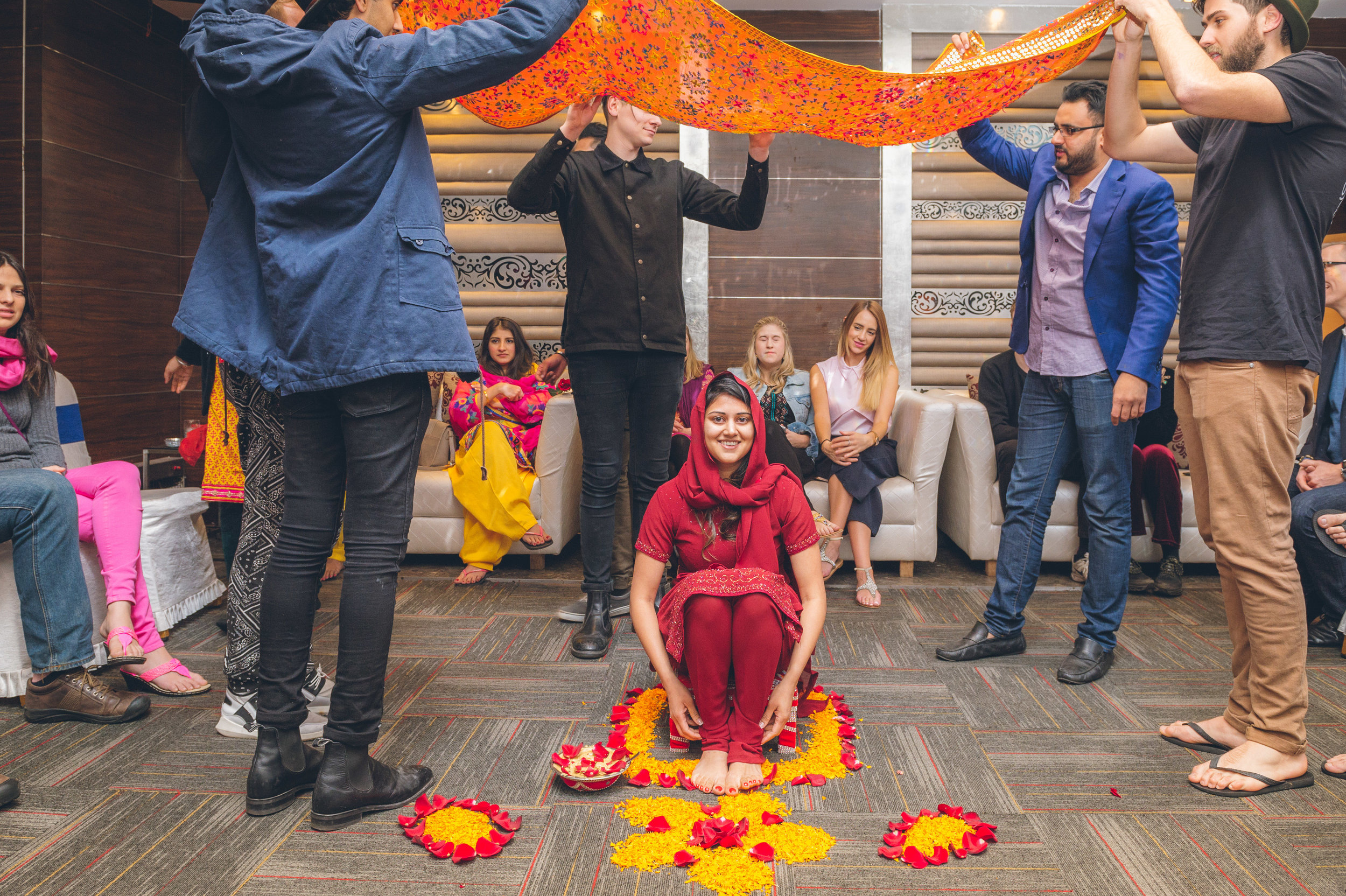  The bride prepares herself for Haldi. 