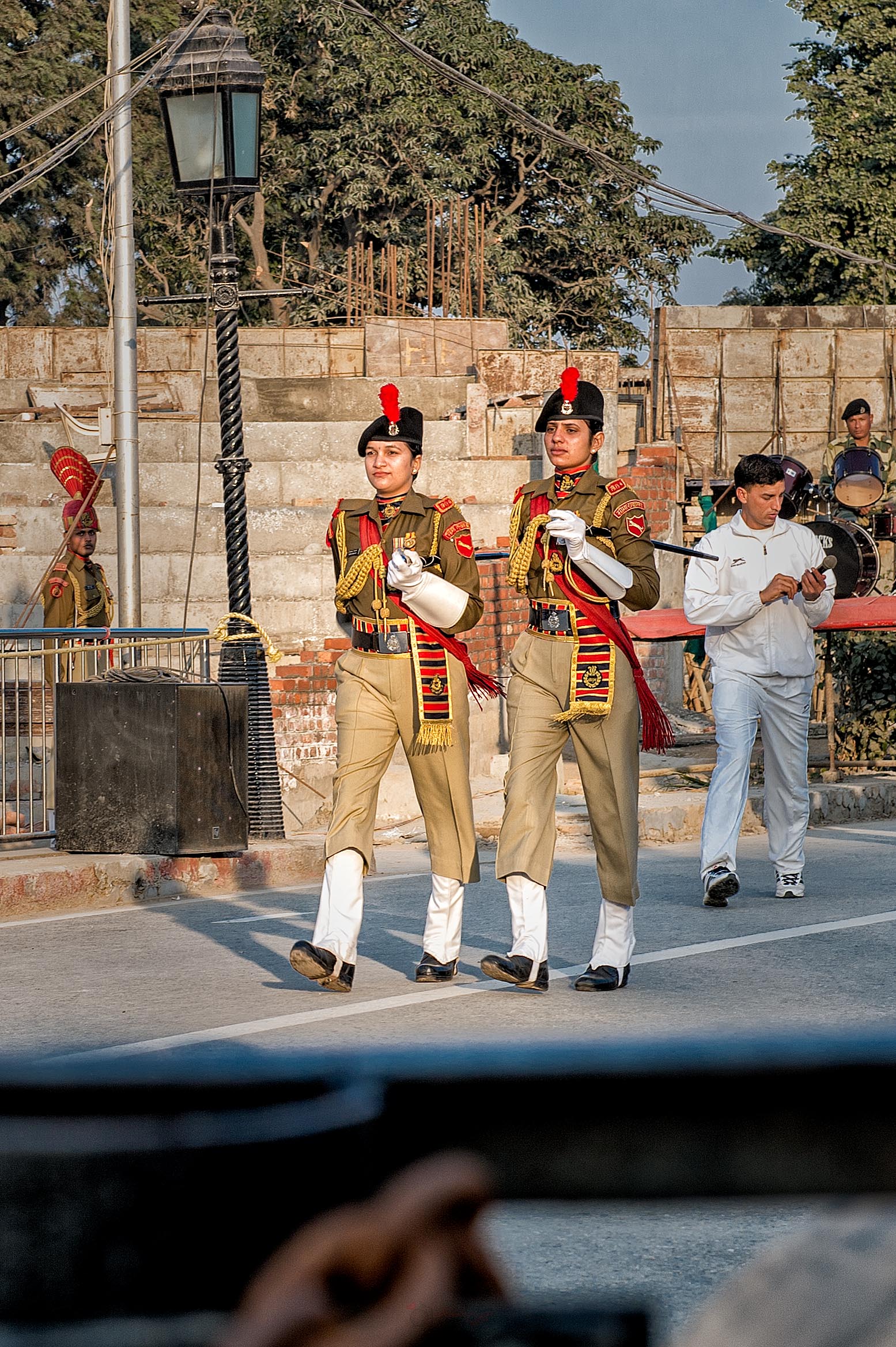  Women personnel of the BSF taking part in the ceremony. 