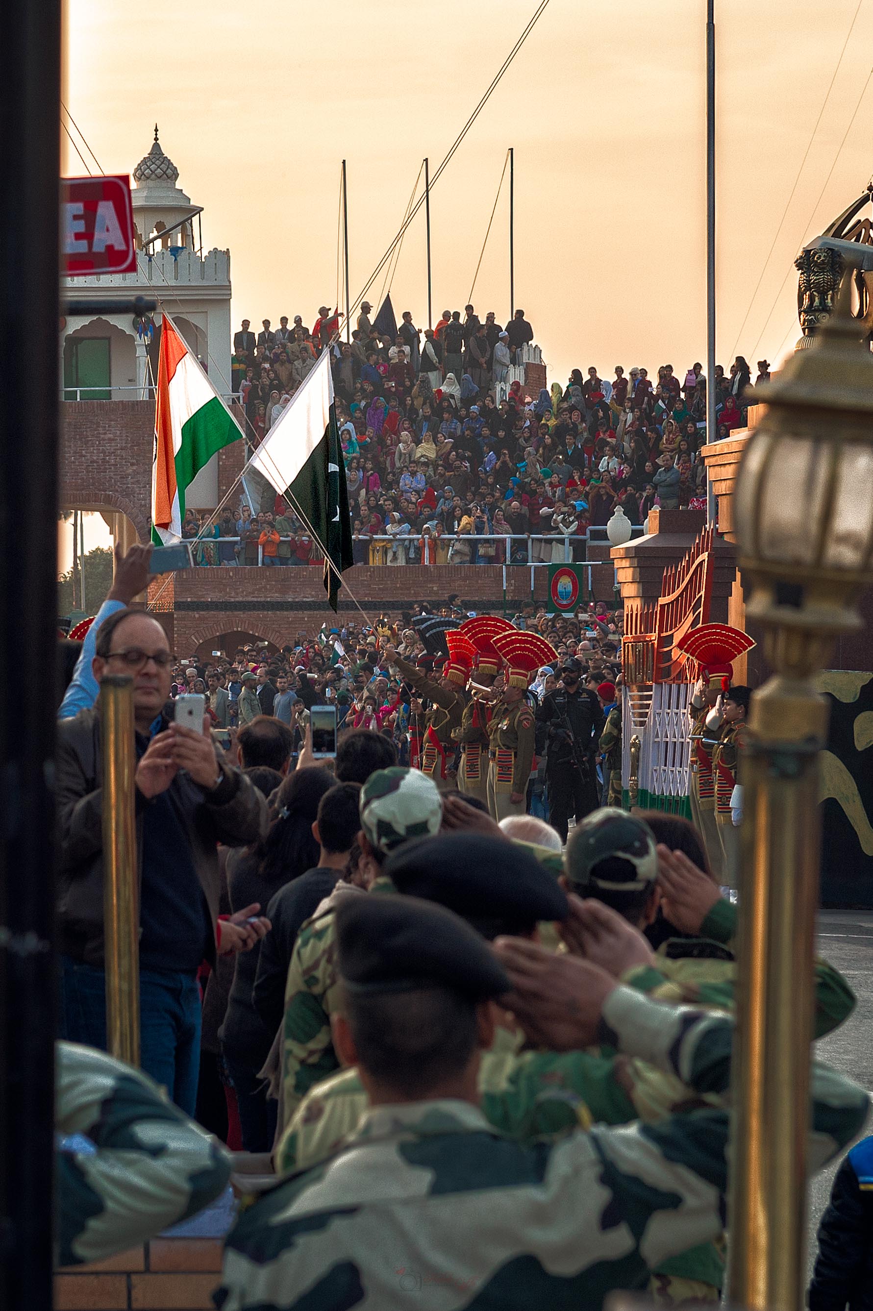  The Wagah (Wagha) Border Ceremony is basically a flag lowering ceremony which is observed by both countries daily. 