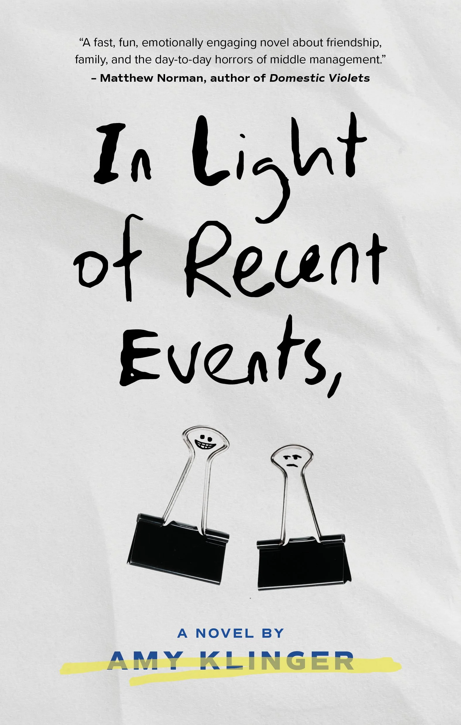 In Light of Recent Events Book Cover