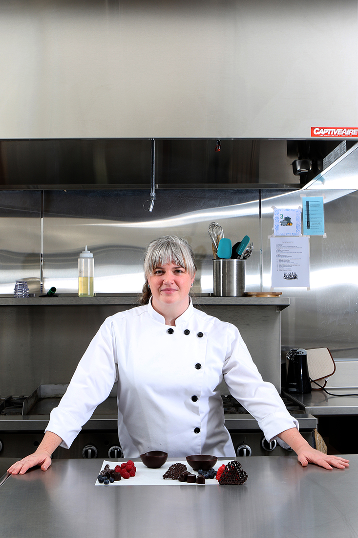 Local pastry chef Shawn Sweeney, photographed in the kitchen at Westwood High School on January 6, 2016.