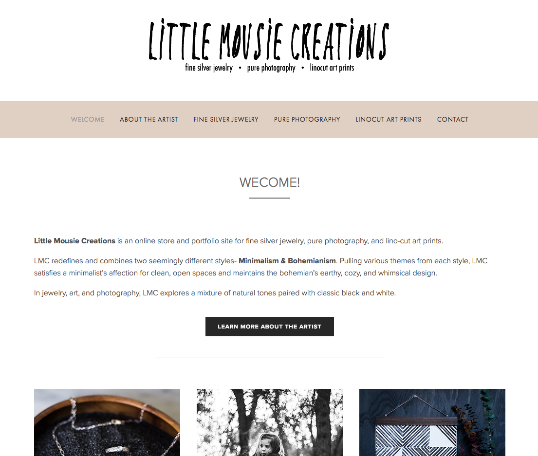 LITTLE MOUSIE CREATIONS | BRANDING | VISUAL IDENTITY | WEBSITE