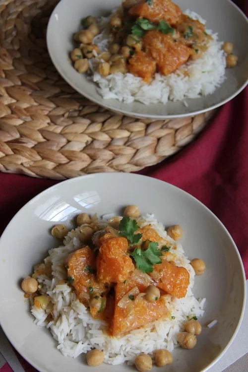 Curry de courge aux pois chiches {Battle Food 26}