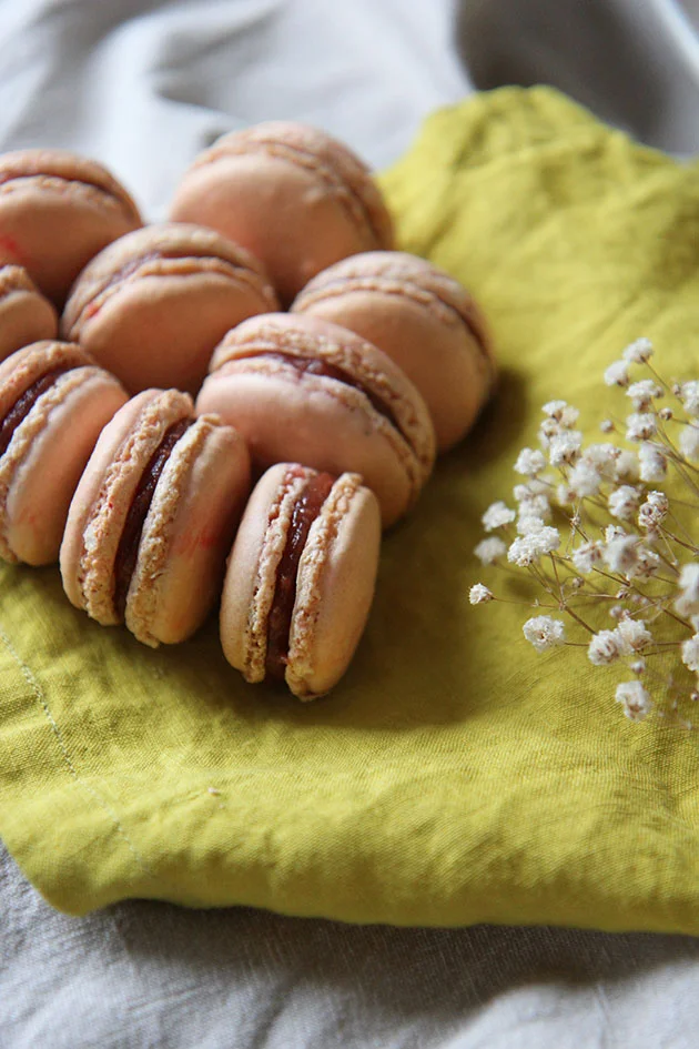 Macarons 100% rhubarbe
