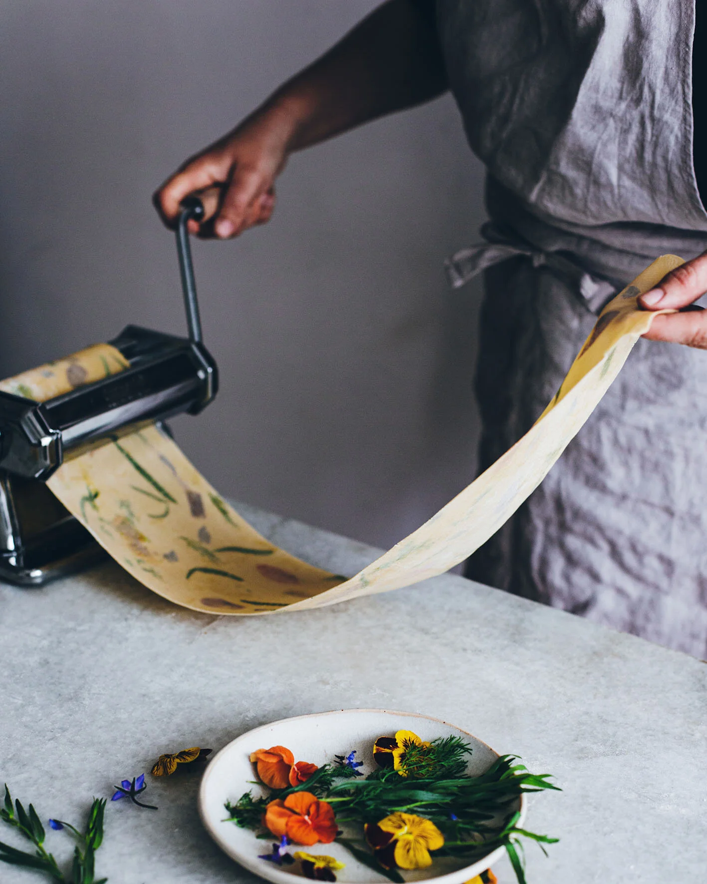 Pappardelles fleurs et herbes © Parigote © The Flying Flour