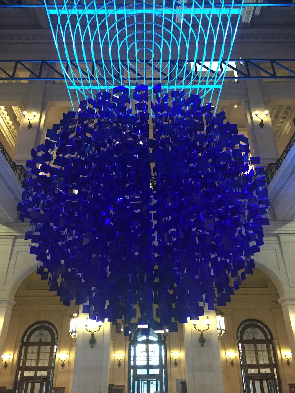 "Esfera Azul" by Julio Le Parc at Kirchner Cultural Center | Photo credit: Rose Spaziani