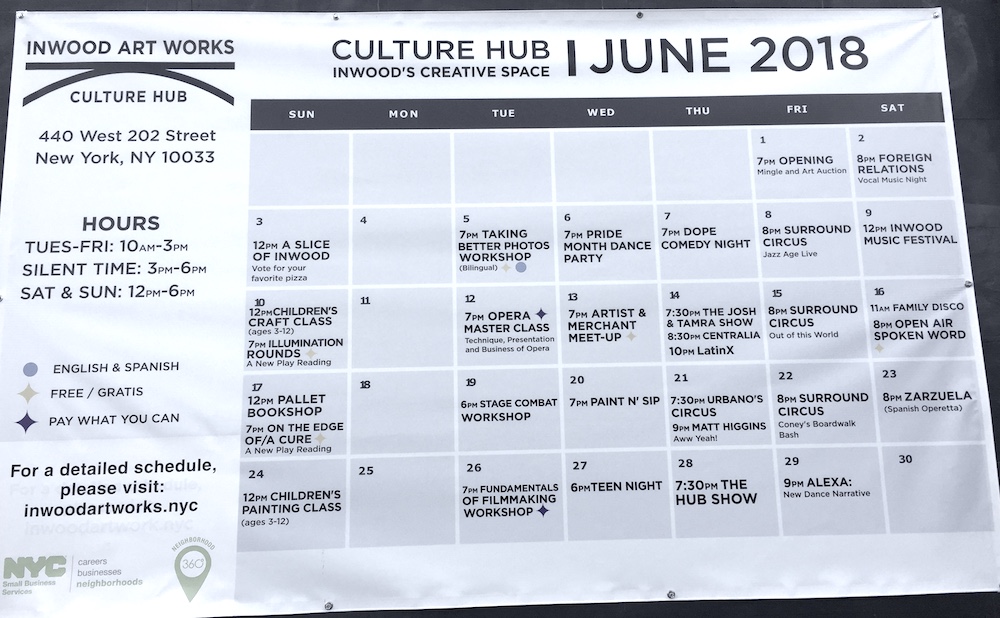 Culture Hub Calendar by Inwood Art Works | Photo credit: Rose Spaziani