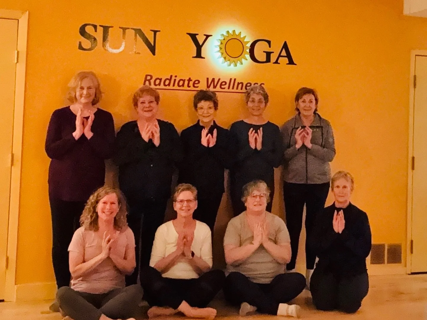 GENTLE YOGA group of beautiful women, who finished the 6 week series last week. They practiced every week under the guidance of Jeanette Ward. Jeanette&rsquo;s 25 plus years of teaching experience, makes this series a great investment of your time an