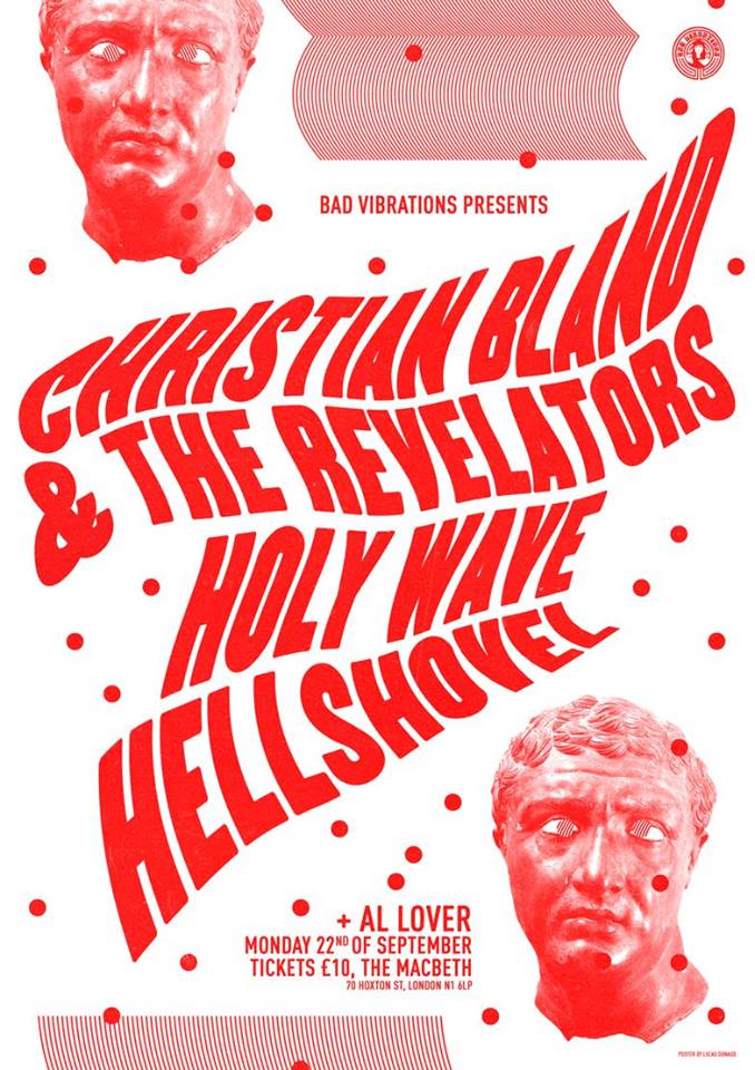 ★ HOLY WAVE (The Reverberation Appreciation Society) "Texan five-piece Holy Wave have been regulars on the Austin psyche circuit for a few years now. Currently signed to The Reverberation Appreciation Society label which just happens to be run by the same people responsible for Austin Psych Fest, they've just released an excellent compilation entitled Evil Hits, which marries together last year's The Evil Has Landed EP with five selections from 2011's debut Knife Hits. This is 'Golden Truth'." - Drowned in Sound ♫ http://www.austinpsychfest.com/store/holy-wave-evil-hits-lp/ ★ HELL SHOVEL Hell shovel, bring their pagan acid rock flavour to dust into the audience and help keep the Halloween enthusiasm kicking. Most of their songs included smooth vocals and raunchy guitars followed that, which made it safe to say that these guys have nailed a sound that is completely early Rolling Stones mixed with Black Sabbath. All four members sported long hair and pattern clothes, overall the entire scene seemed right out of London, England in the early ‘70s. ♫ http://hellshovel1.bandcamp.com/