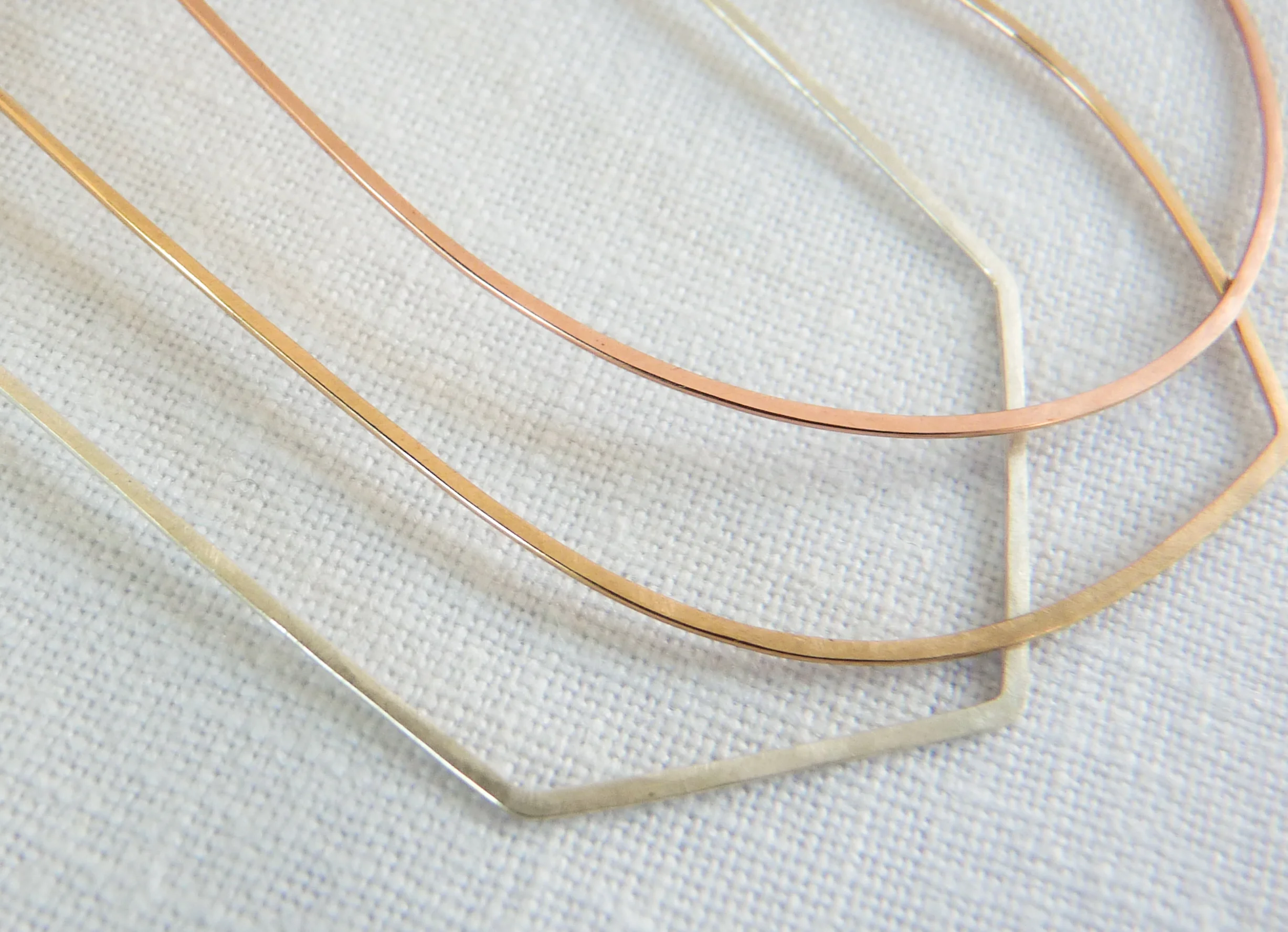 Copy of hammered hoop earrings