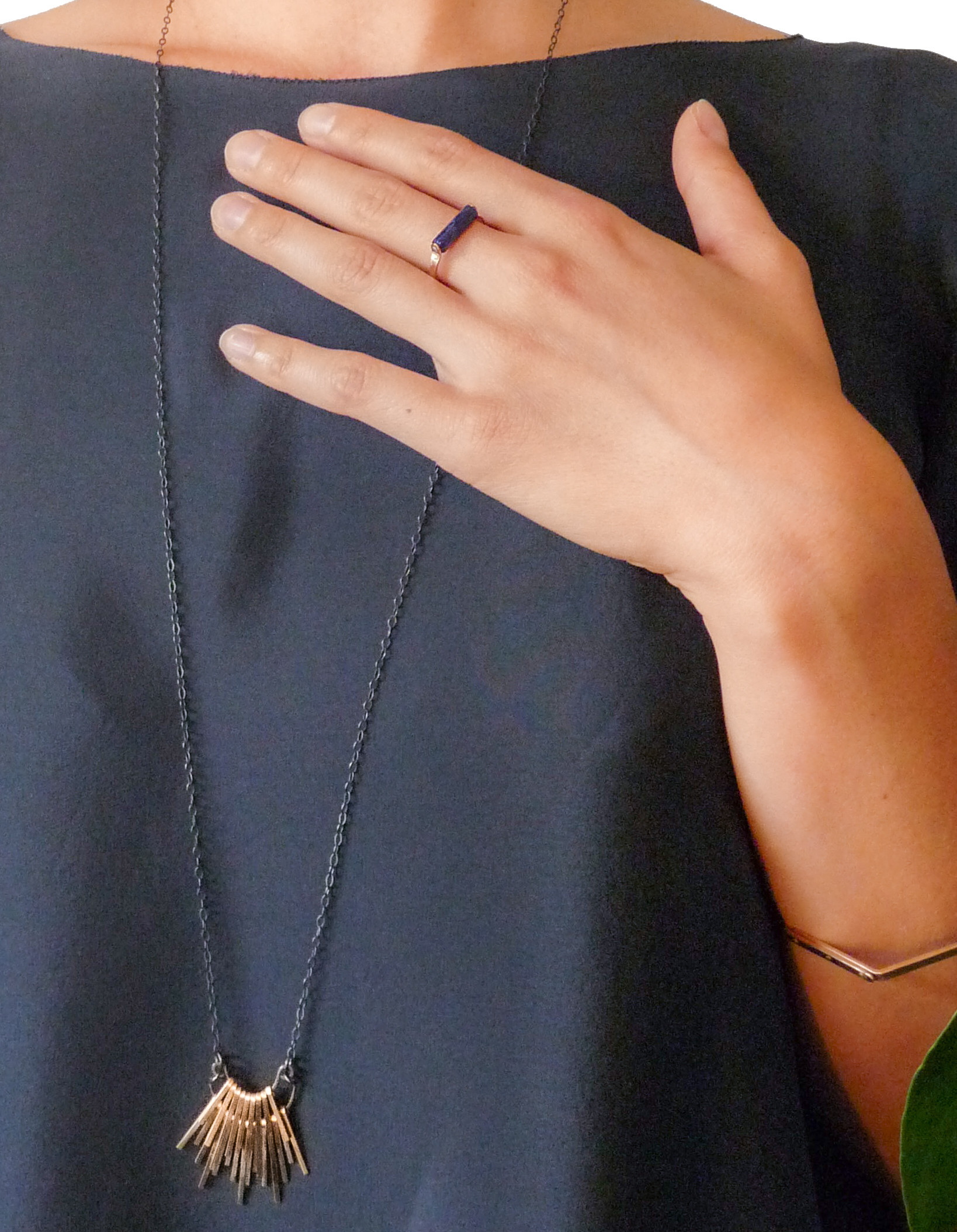 statement fringe necklace