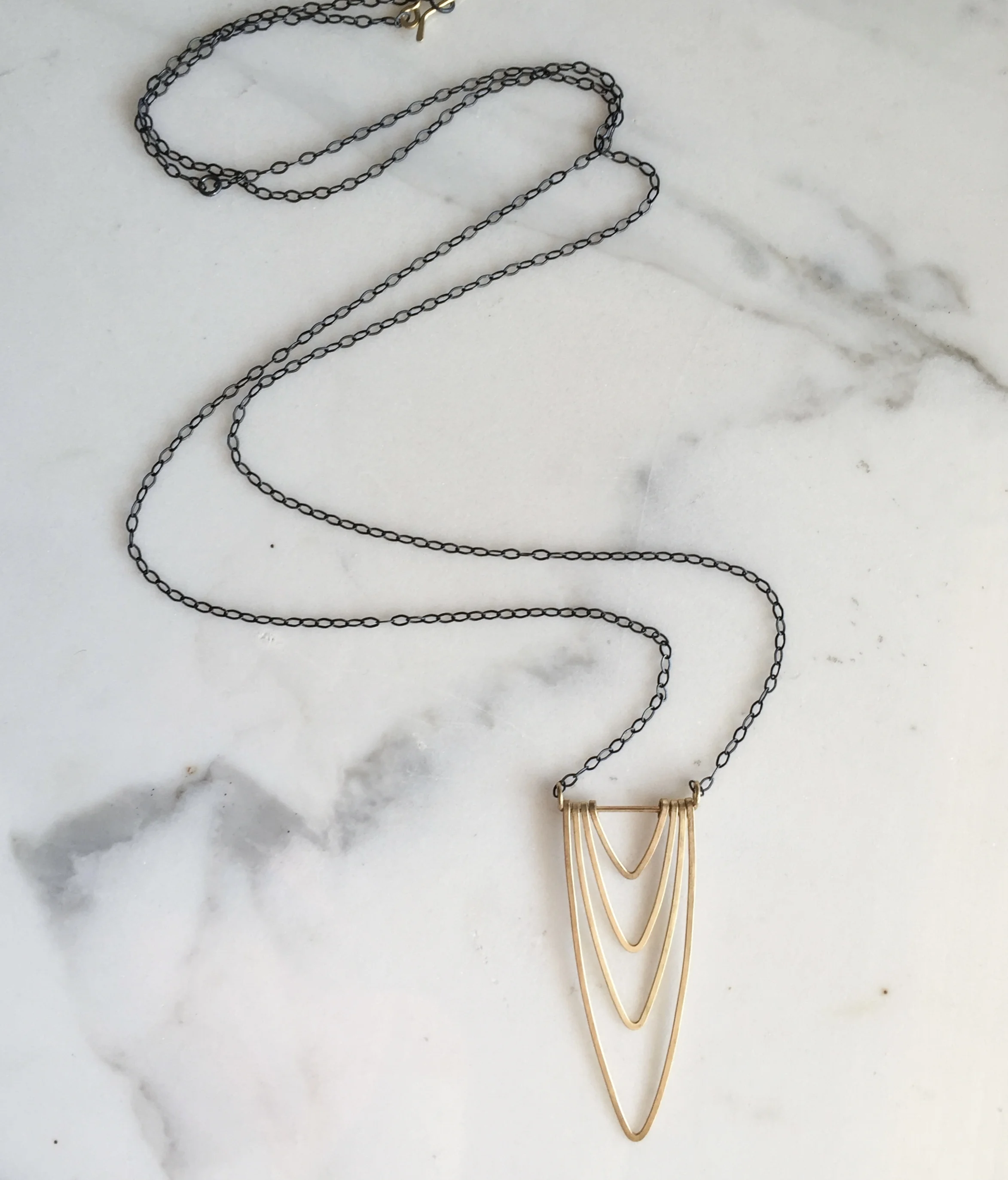 long necklace gold arches