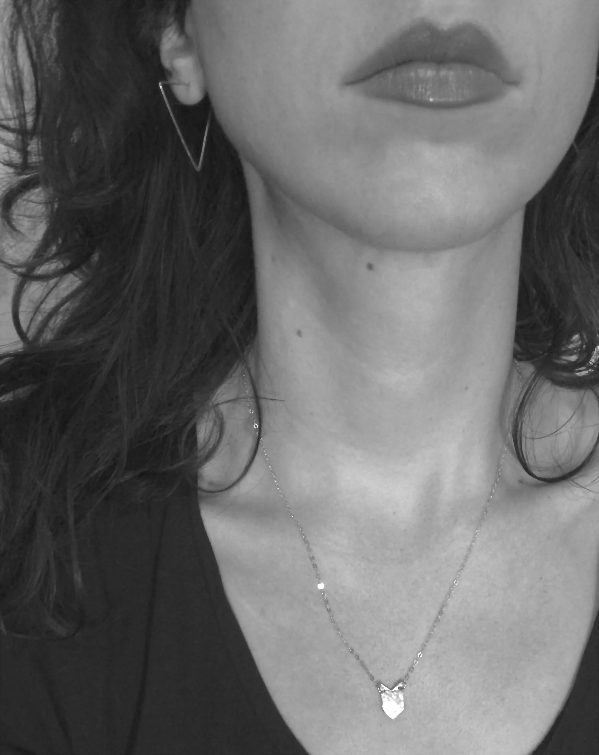 triangle hammered hoops