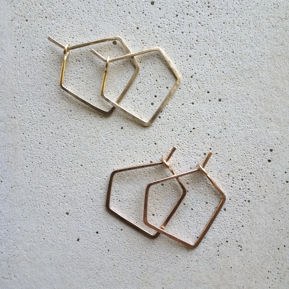 little diamond hoops rose gold