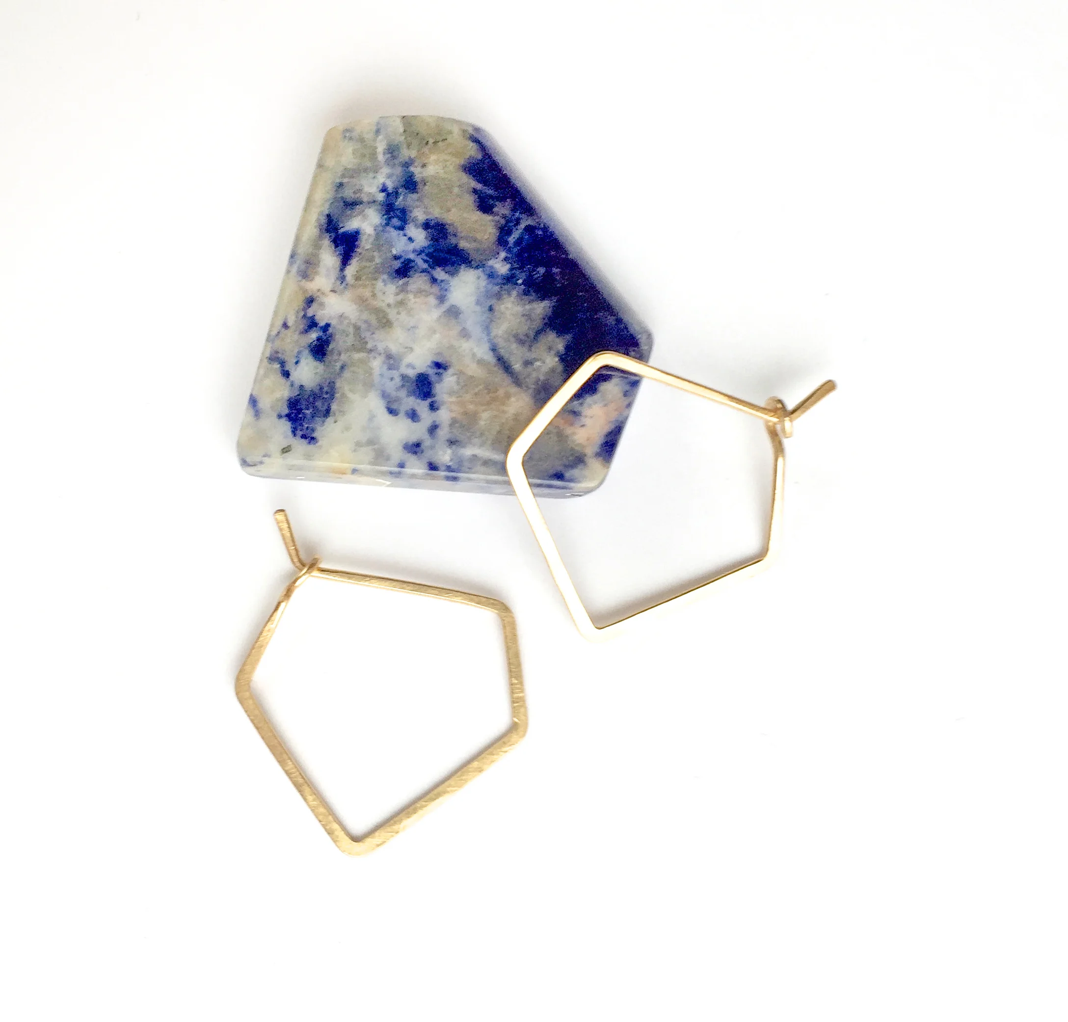 little gold diamond hoops