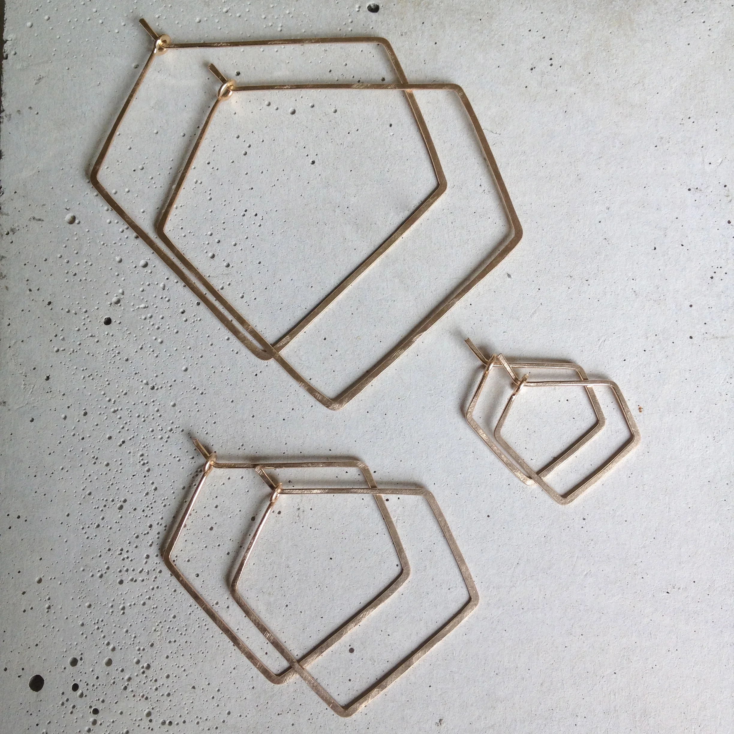 small gold diamond hoops