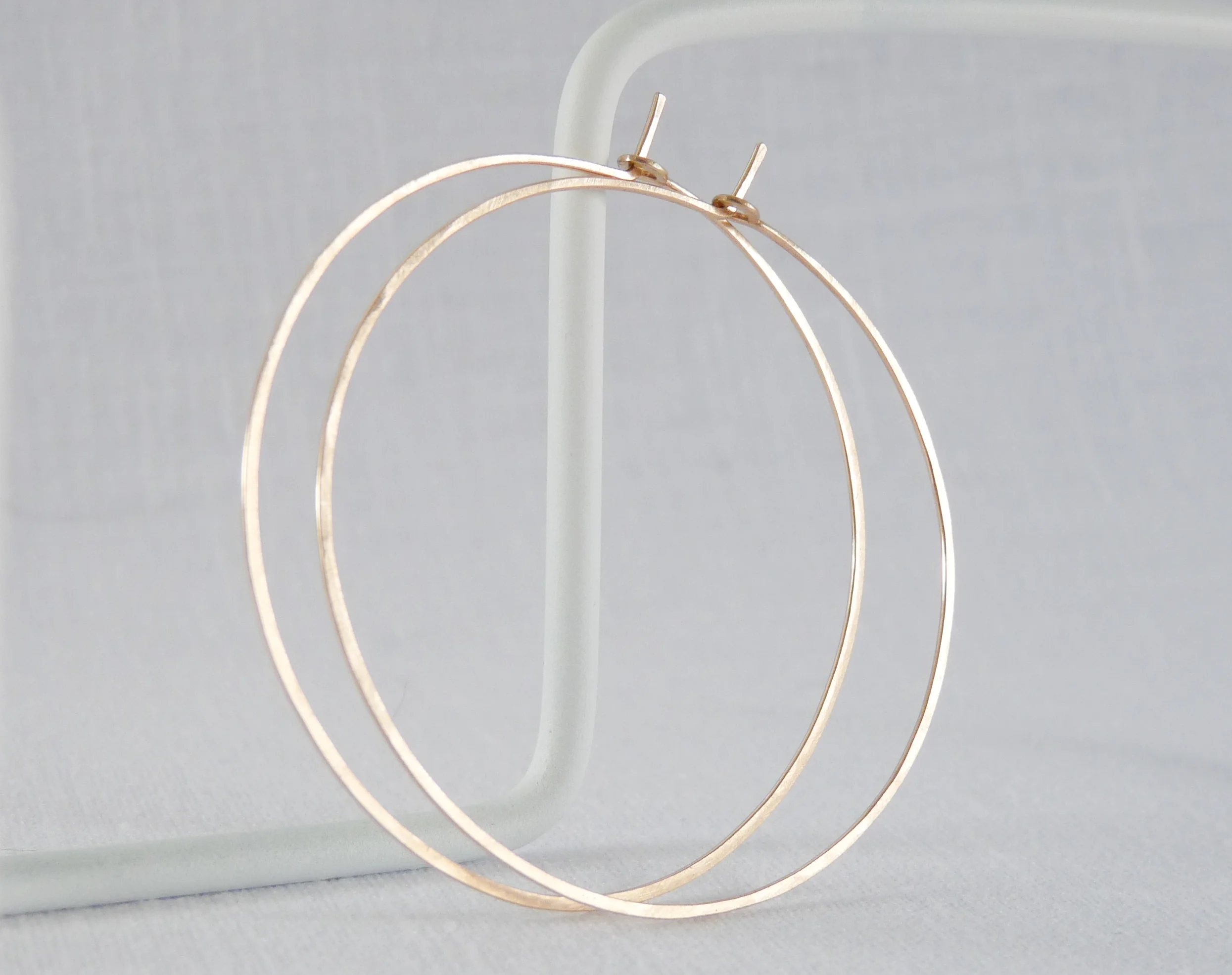 Copy of hammered gold circle hoops