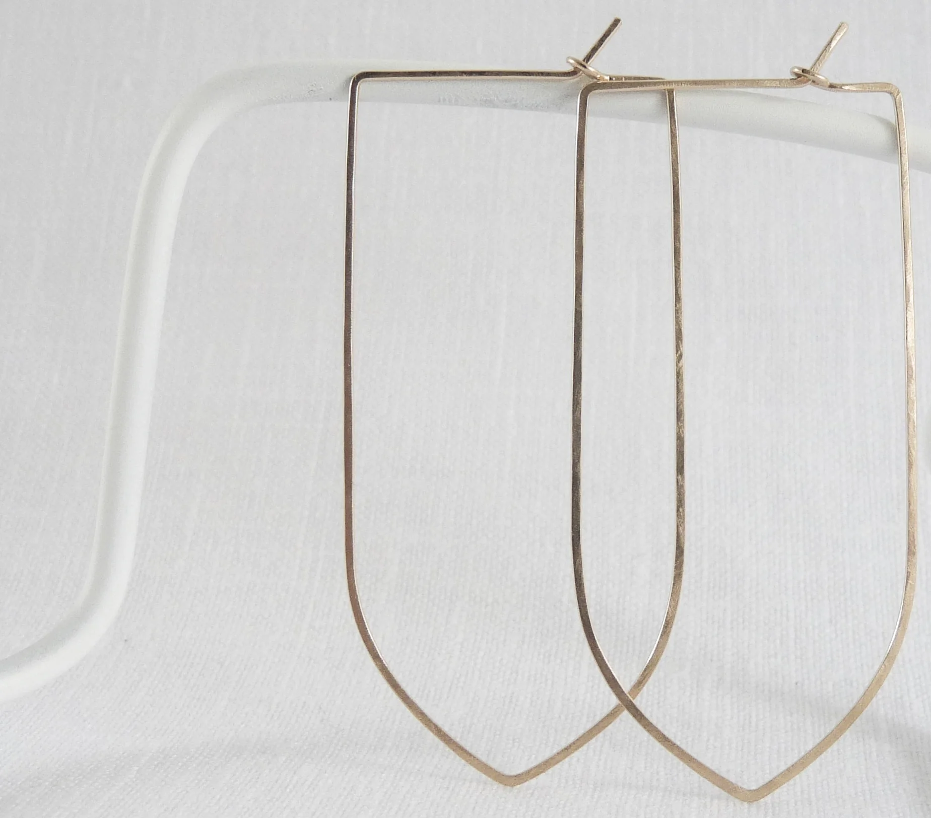 gold hammered hoop earrings