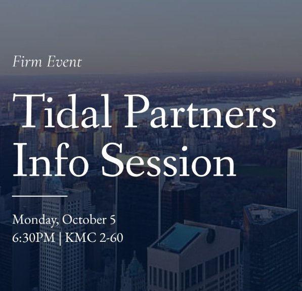 Tidal Partners Information Session
