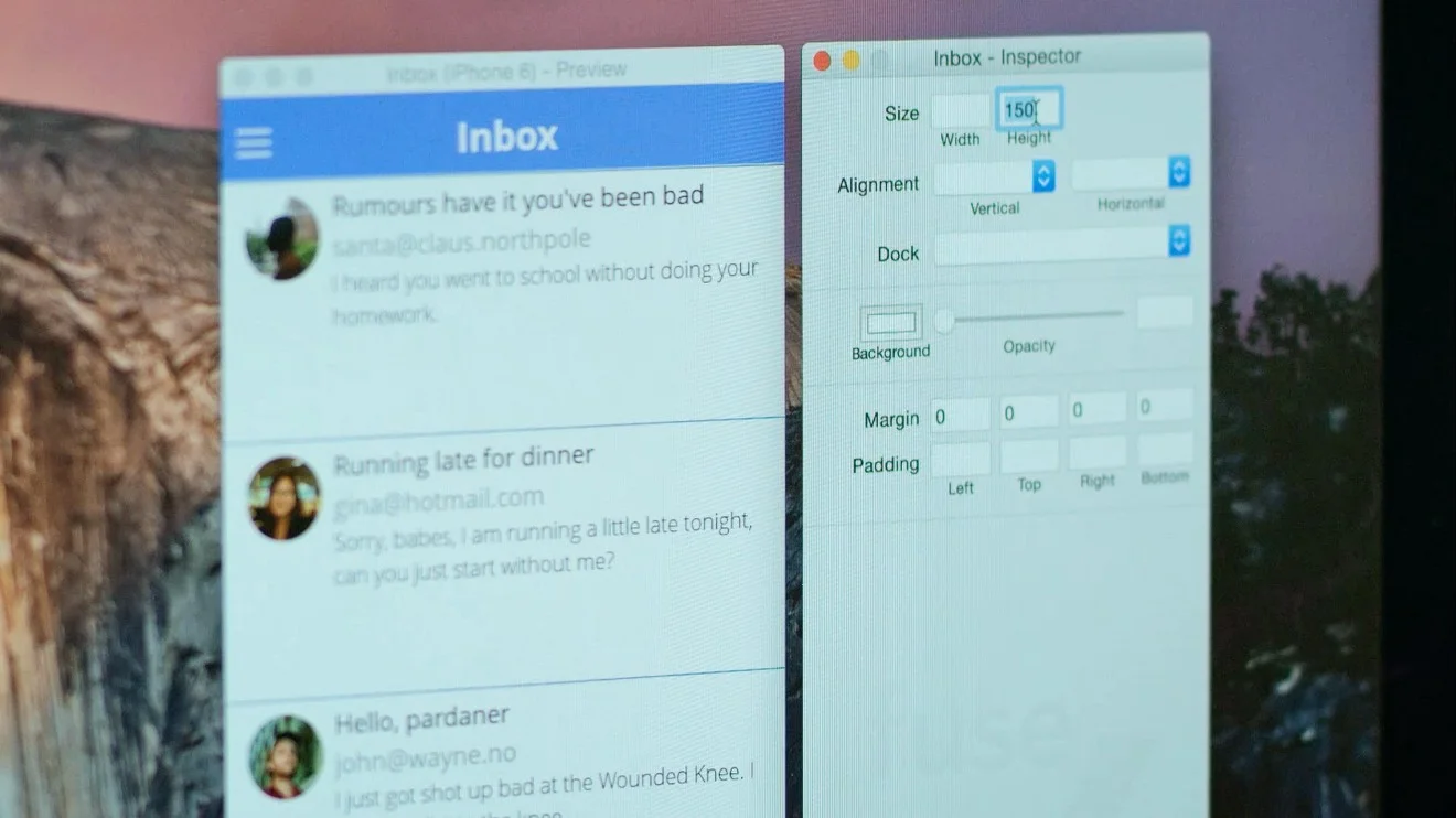The inspector in Fuse let’s you adjust things in real-time.