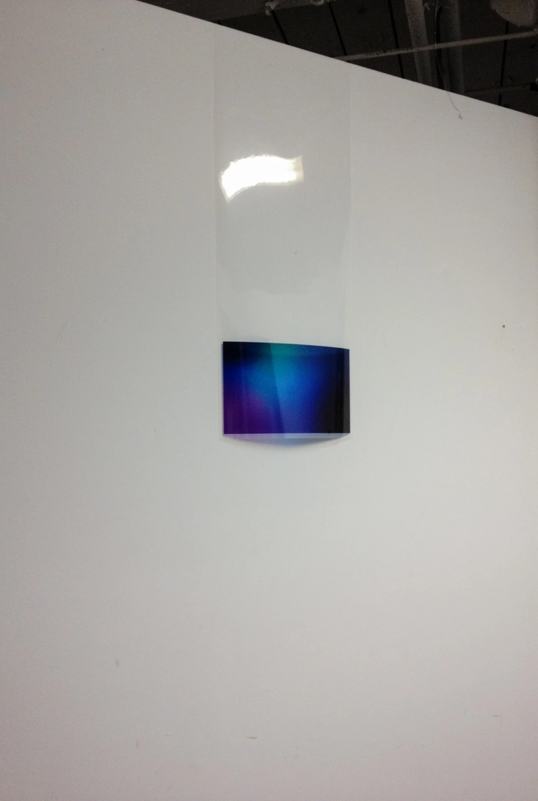 Screen skeuomorph, gradient print on acetate, 2013