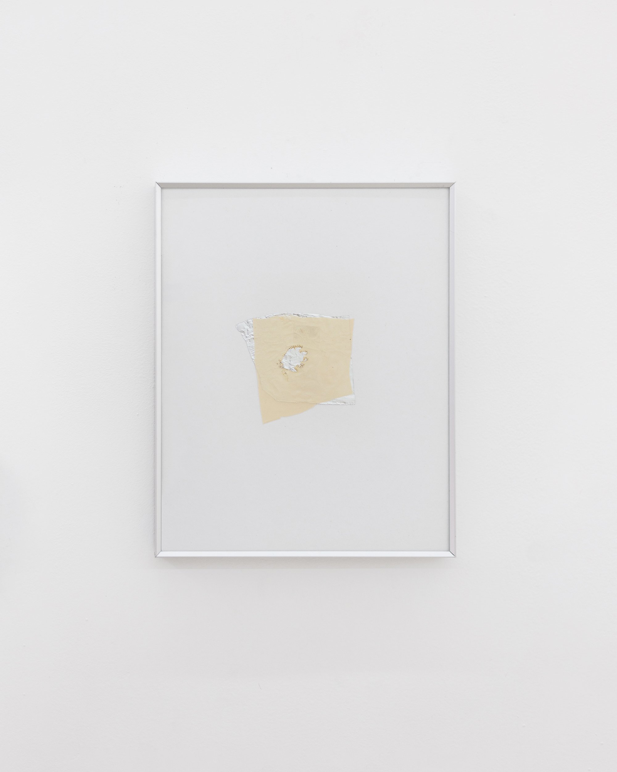   Lace IV (after William Henry Fox Talbot) , Tin Foil, silk on paper, 8 x 10 in. 