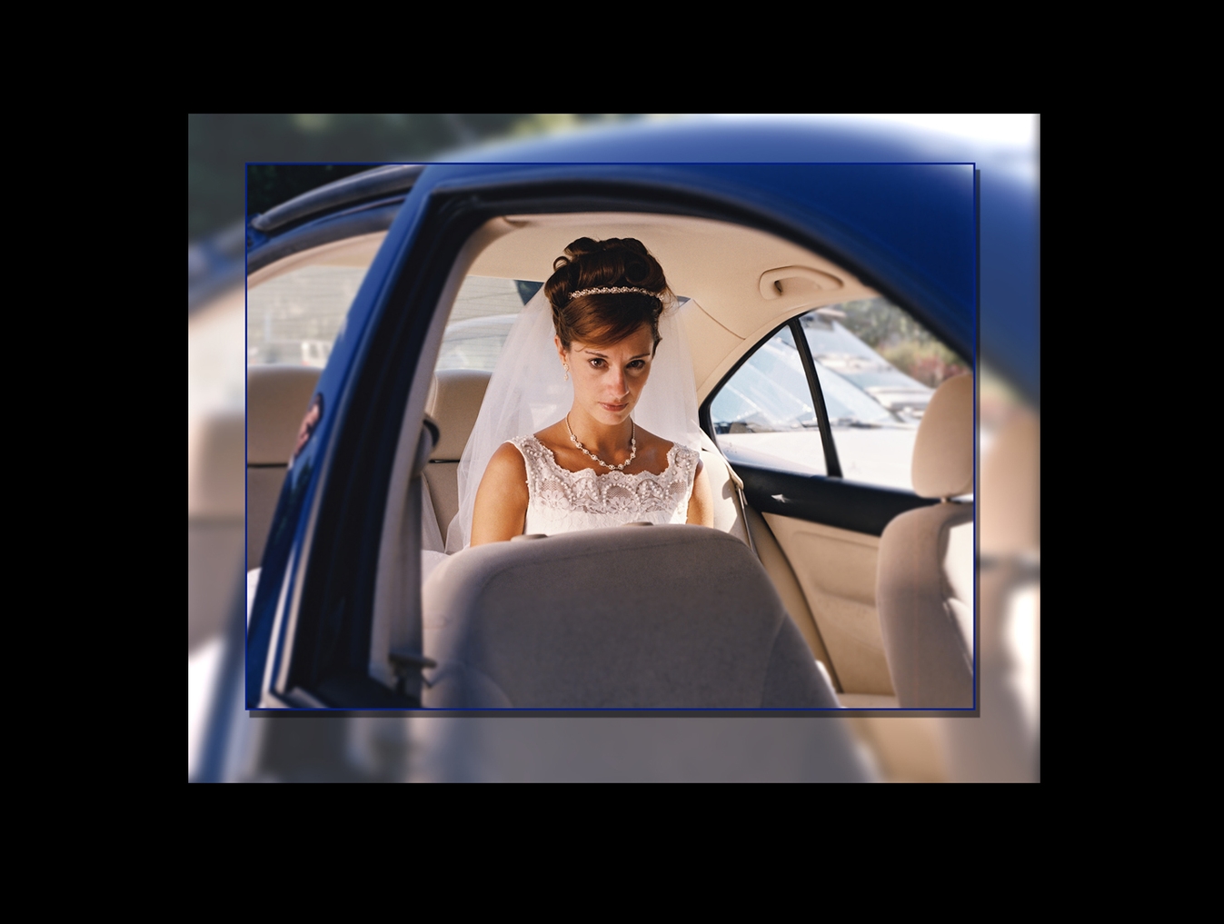 Bride in Car