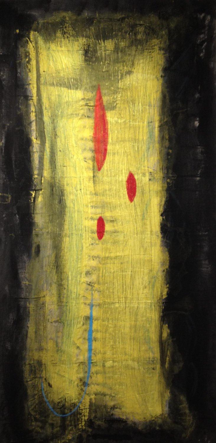   Scarlett  Paint on Loose Unstretched Canvas 98&quot; x 47&quot; August 2013 