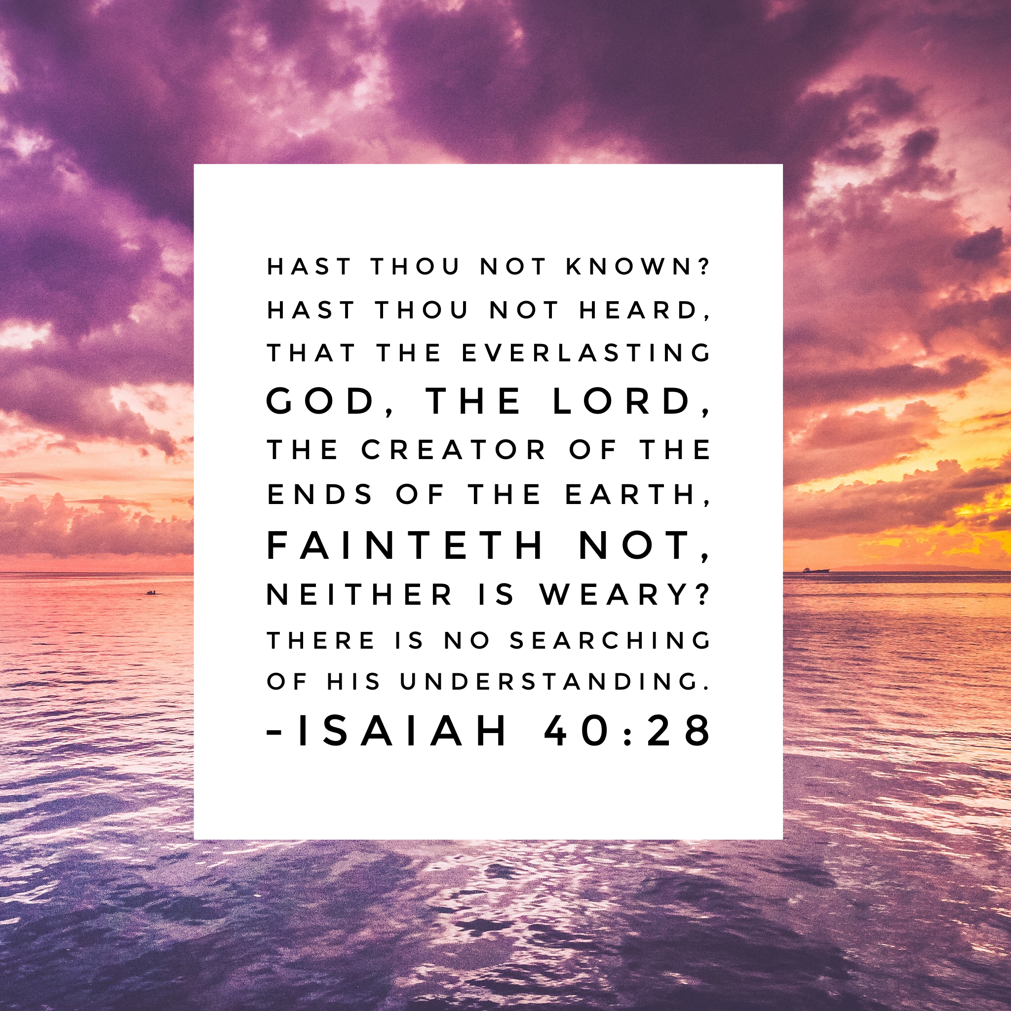 Isaiah 40:28 — Berea Project