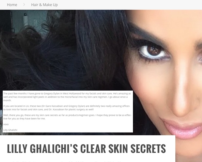 GlamCEO.com “Lilly Ghalichi’s Clear Skin Secrets”