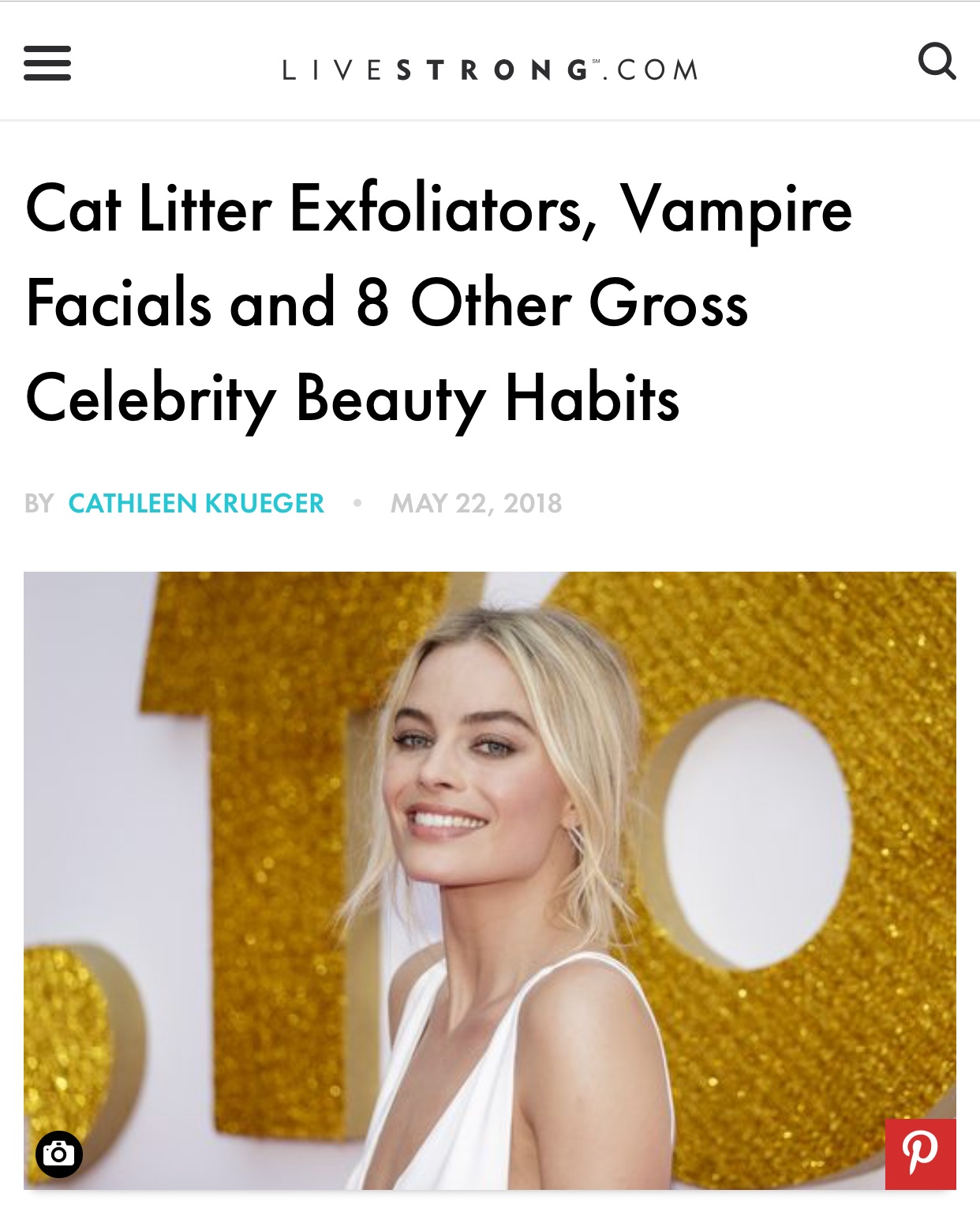 Livestrong.com: Cat Litter Exfoliators, Vampire Facials and 8 Other Gross Celebrity Beauty Habits
