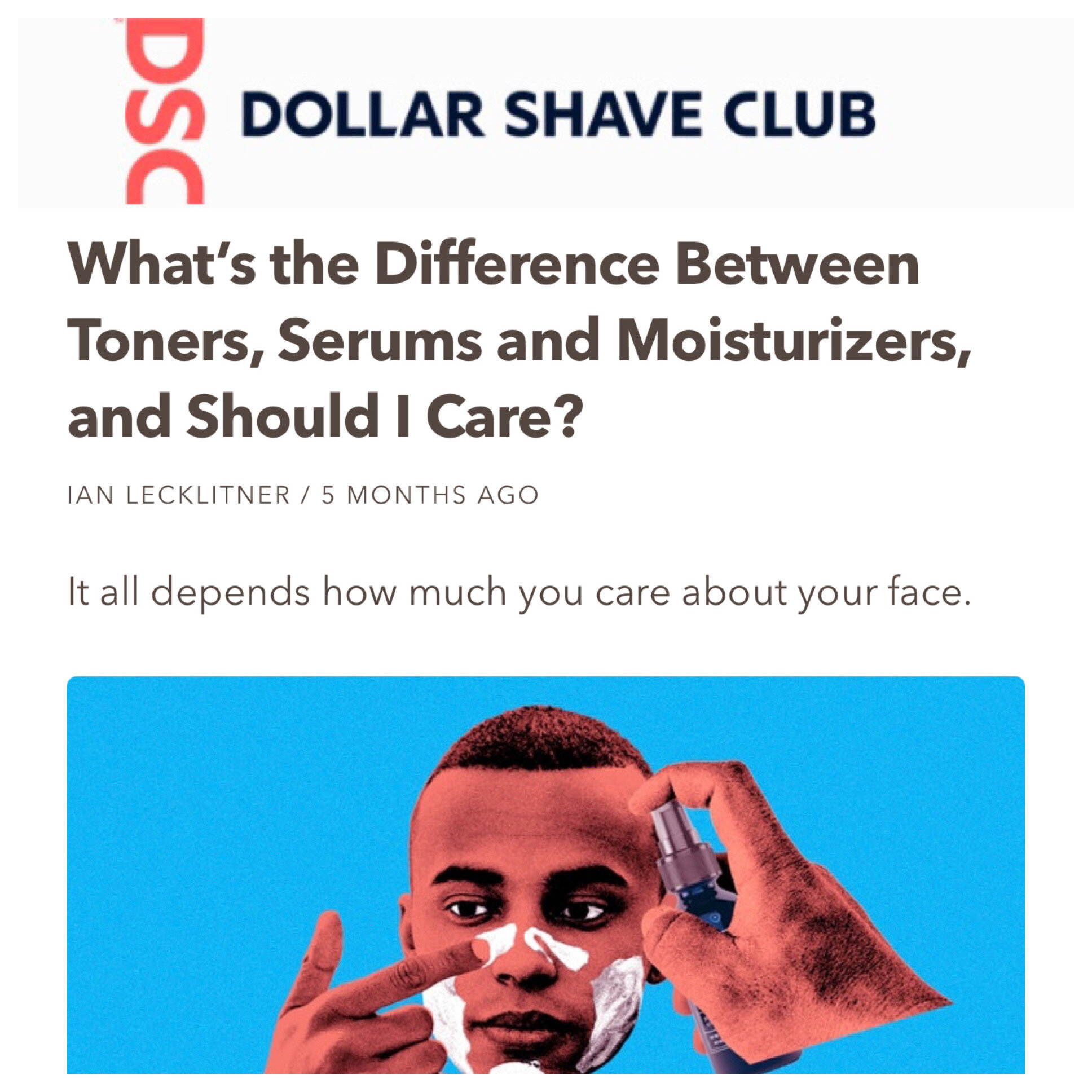 Dollar Shave Club Blog featuring Gregory Dylan