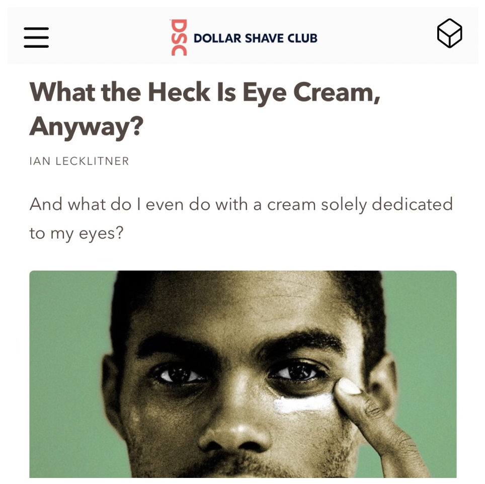 DSC: What The Heck Is Eye Cream Anyway?