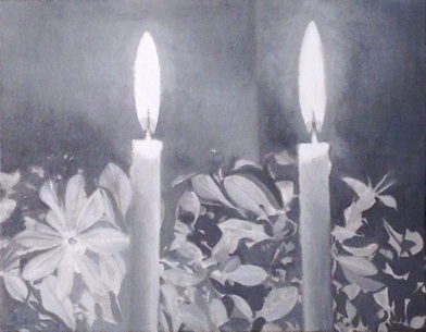 David Abecassis Candles, 2013 Oil on canvas 11 x 14 inches $400