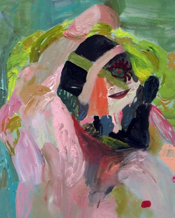 Jennine Scarboro Dream Girl, 2012 Oil, acrylic, graphite, collage on canvas 20 x 16 inches $400