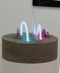 Ester Ruiz New Vision , 2013 Concrete, plexi, agate neon 12 x 12 x 41 inches $1800 / $2000 with podium