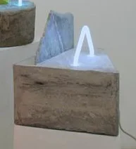 Ester Ruiz New Stone Age, 2012 Cement, plexi, marble, neon 10 x 17 x 4 $1500 / $1700 with podium