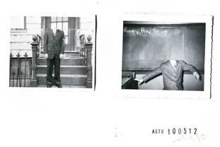 Anita Sto Untitled #03- Series of unaware people, 2012 Reassemblage of old Photographs 15.5 x 12.5 in $450