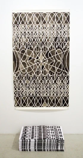 Julia Schwadron XOXO, 2012 Ink on Paper 42 x 84 in $ 1500